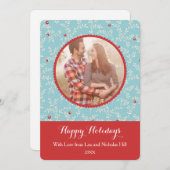 Moderne kerstboomfoto feestdagenkaart (Voorkant / Achterkant)