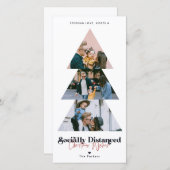 Moderne kerstboomfotocollage-feestdag feestdagenkaart (Voorkant / Achterkant)