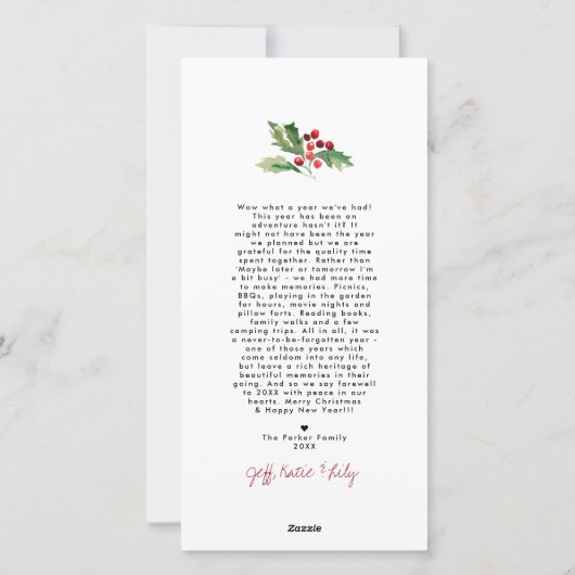 Moderne kerstboomfotocollage-feestdag feestdagenkaart (Achterkant)