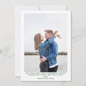 Moderne kerstboomfotokaartje voor de 'Cutout'-vaka (Achterkant)