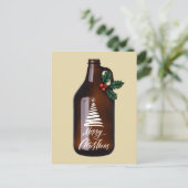 Moderne kerstboomgaard Beer Jug Holiday Briefkaart (Staand voorkant)