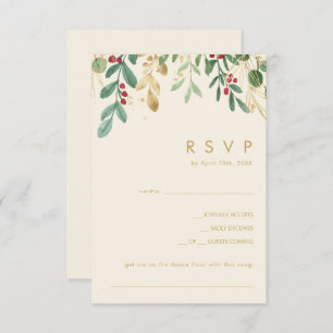 Moderne kerstboomgaard Cream Song Request RSVP