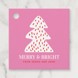 Moderne kerstboomgaard Label