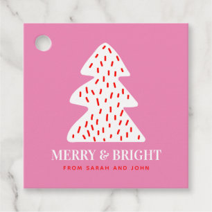Moderne kerstboomgaard Label