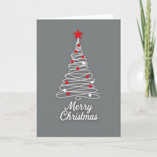 Moderne Kerstboomkaart Kaart (Voorkant)