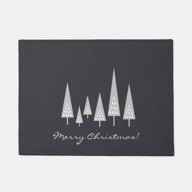 Moderne kerstboomkerst deurmat (Voorkant)