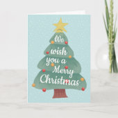 Moderne kerstboomkerst kaart (Voorkant)