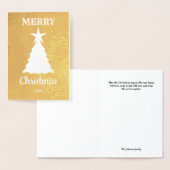 Moderne kerstboomkerstboomkaart met Star Holiday-F Folie Kaarten (Display)