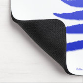 Moderne kerstboomklep Afdrukblauw Muismat (Hoek)