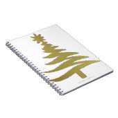 Moderne kerstboomklep - Gold afdrukken Notitieboek (Rechterzijde)