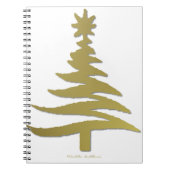 Moderne kerstboomklep - Gold afdrukken Notitieboek (Voorkant)