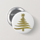 Moderne kerstboomklep - Gold afdrukken Ronde Button 5,7 Cm (Voorkant /achterkant)