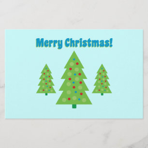 Moderne kerstboomkunst briefpapier