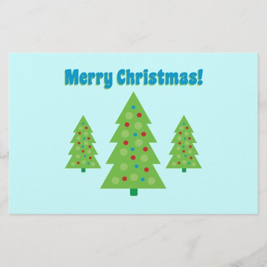 Moderne kerstboomkunst briefpapier (Voorkant)