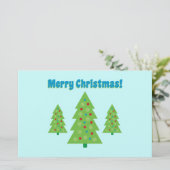 Moderne kerstboomkunst briefpapier (Staand voorkant)