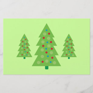 Moderne kerstboomkunst briefpapier