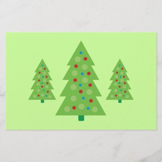 Moderne kerstboomkunst briefpapier (Voorkant)