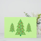 Moderne kerstboomkunst briefpapier (Staand voorkant)