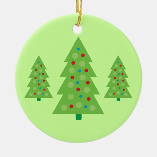 Moderne kerstboomkunst keramisch ornament (Voorkant)