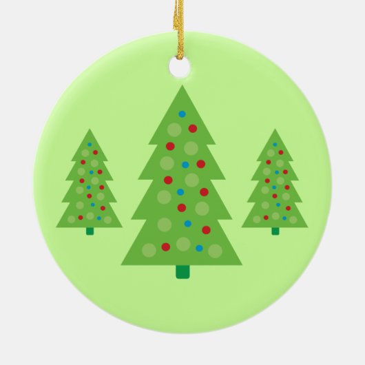 Moderne kerstboomkunst keramisch ornament (Achterkant)