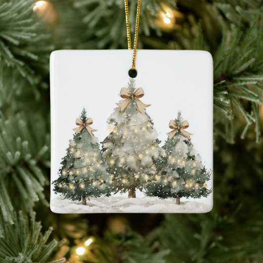 Moderne Kerstboomornament Keramisch Ornament (Boom)