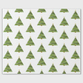 Moderne kerstboompatroonpapier cadeaupapier (Vlak)