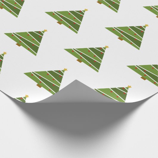 Moderne kerstboompatroonpapier cadeaupapier (Hoek)