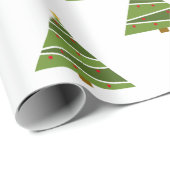 Moderne kerstboompatroonpapier cadeaupapier (Rol Hoek)