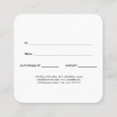 Moderne kerstboomregel Kunstcadeaubon Kortingskaartje (Achterkant)