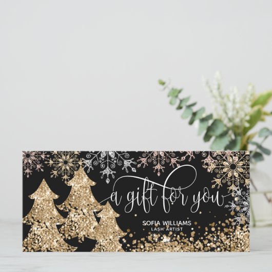 Moderne kerstboomschilfers (Staand voorkant)