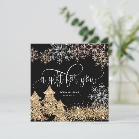 Moderne kerstboomschilfers (Staand voorkant)