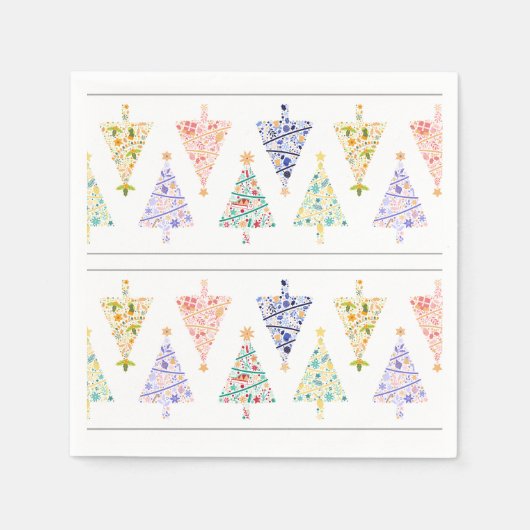 Moderne kerstboomservetten servet (Voorkant)