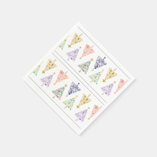 Moderne kerstboomservetten servet (Hoek)