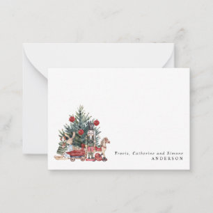 Moderne kerstboomspeelgoed Nutkraker Holiday Note Notitiekaartje