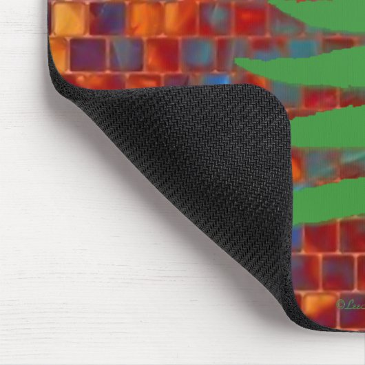 Moderne kerstboomstencil — groen afdrukken muismat (Hoek)