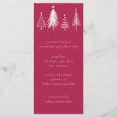 Moderne kerstboomsterren - Rood, wit, goud, Menu (Achterkant)