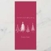 Moderne kerstboomsterren - Rood, wit, goud, Menu (Voorkant)