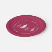 Moderne kerstboomsterren - Rood, wit, goud, Papieren Bordje (Gekanteld)