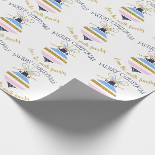 Moderne kerstboomstructuur Ornament op maat Cadeaupapier