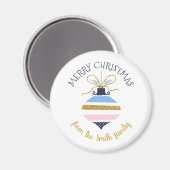 Moderne kerstboomstructuur Ornament op maat Magneet (Voorkant / Achterkant)