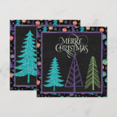 Moderne kerstboomstructuur — platte Kaart (Voorkant / Achterkant)