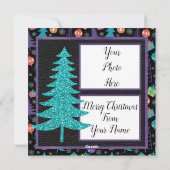 Moderne kerstboomstructuur — platte Kaart (Achterkant)