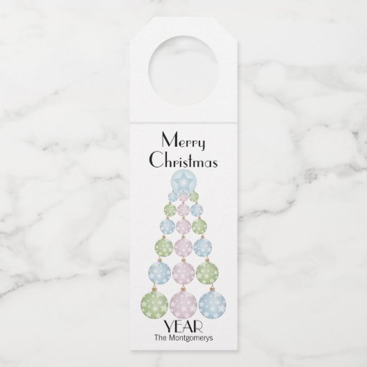 Moderne kerstboomstructuur voor parelsierplanten flessenhanger (Voorkant)