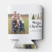 Moderne kerstboomvakantiekaart blikjeskoeler (Achterkant)