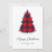Moderne kerstboomvakantiekaart feestdagenkaart (Voorkant)