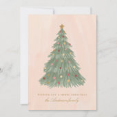 Moderne kerstboomvakantiekaart feestdagenkaart (Voorkant)