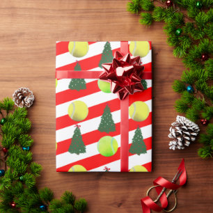 Moderne kerstboomval uit Tennis Cadeaupapier