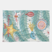 Moderne  kerstboomversierdatum aangepaste kerstbom theedoek (Horizontaal)