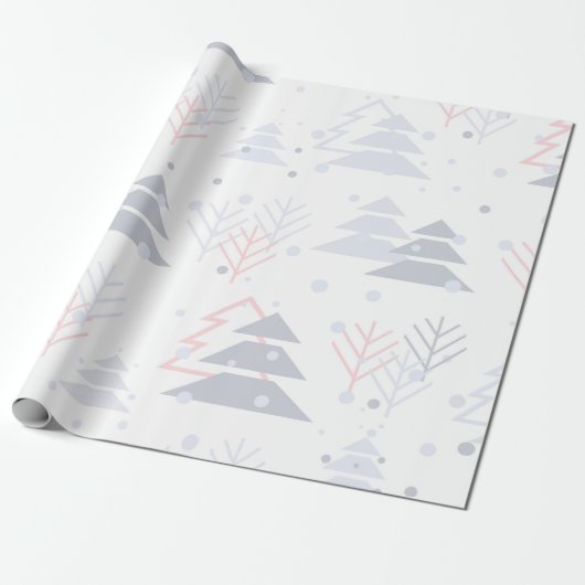 Moderne kerstboomwerkpapier cadeaupapier (Uitgerold)