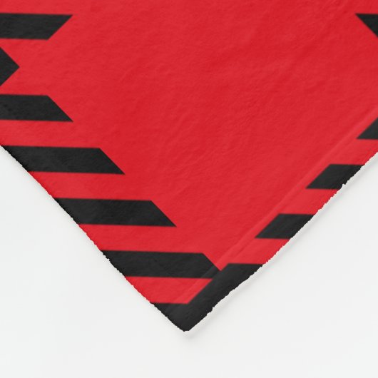 Moderne kerstbuffels, rood patroon bij herten fleece deken (Hoek)